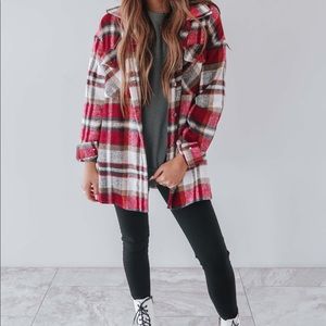 Red, brown, black Shacket